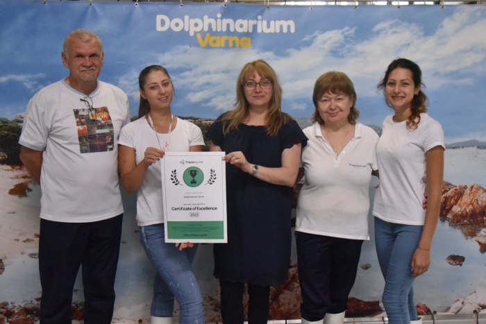 Делфинариум Варна получи сертификат за топ дестинация от британски пътеводител 